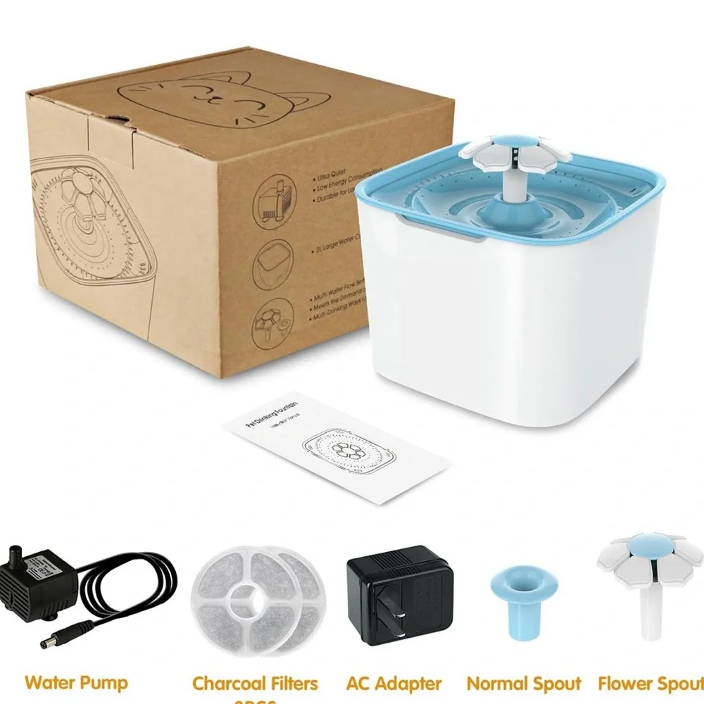 Pet Fountain Dog Cat Water Fountain- Healthy & Hygienic, Super Quiet, Automatic